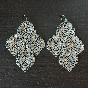 Silver statement earings